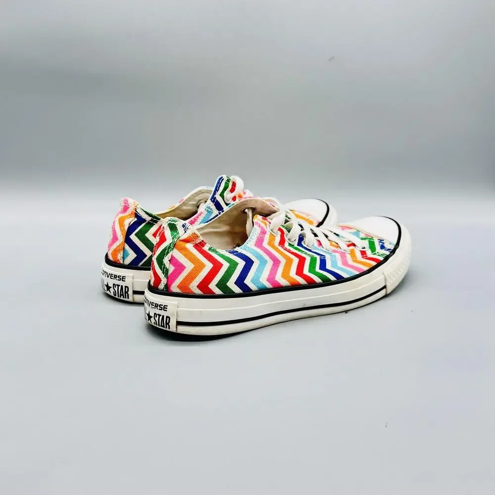 Converse Shoes Womens 7 Multicolor Chevron Chuck Taylor All Star 2 Sneakers